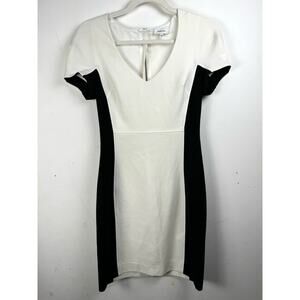 Aritzia Babaton Colorblock Black White Slimming Effect Minimalist Pencil Dress